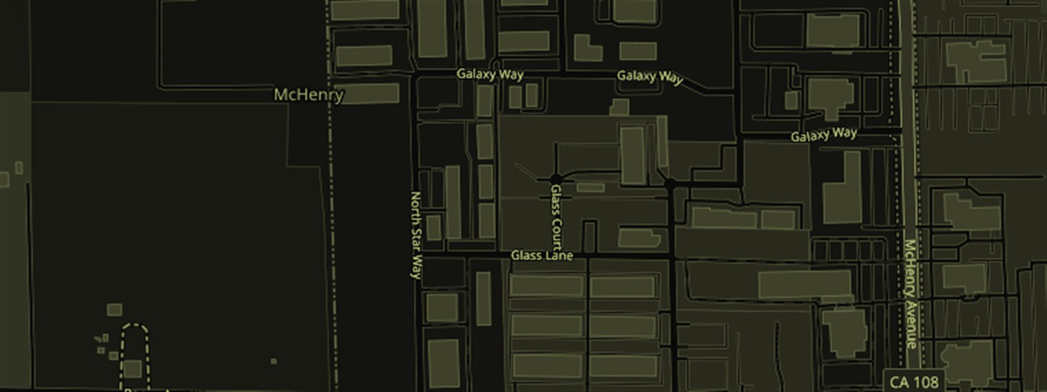 Map showing No Ceilings Performance on N Star Way in Modesto, California